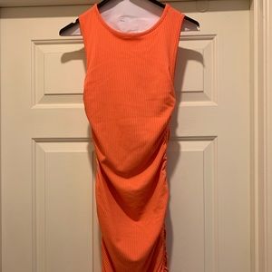 Orange body con dress.